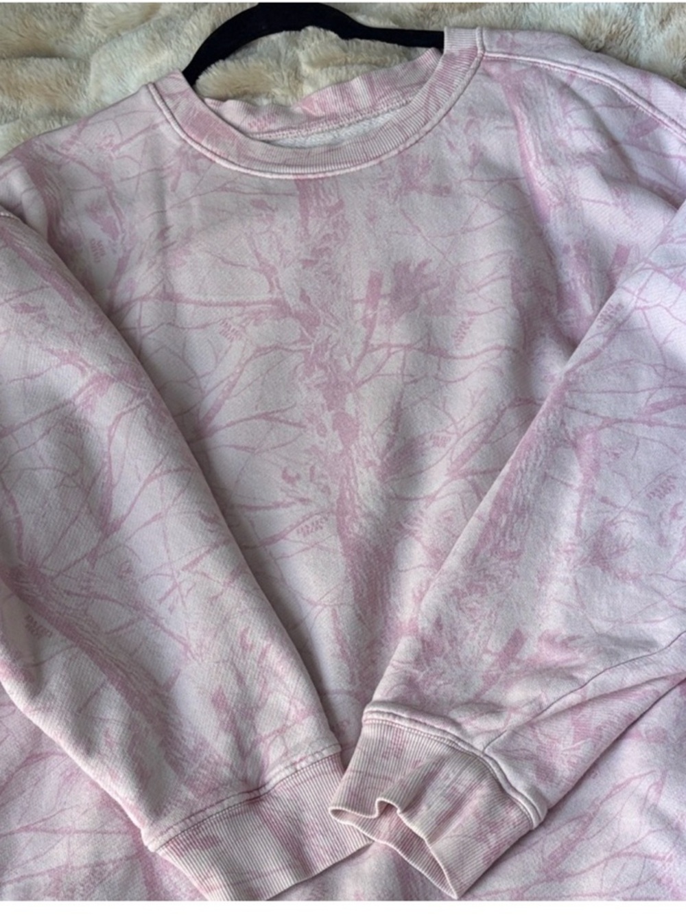 Dairy Boy Pink Camo Sweatshirt Crewneck with White Puffy Letters - Picture 2 of 4
